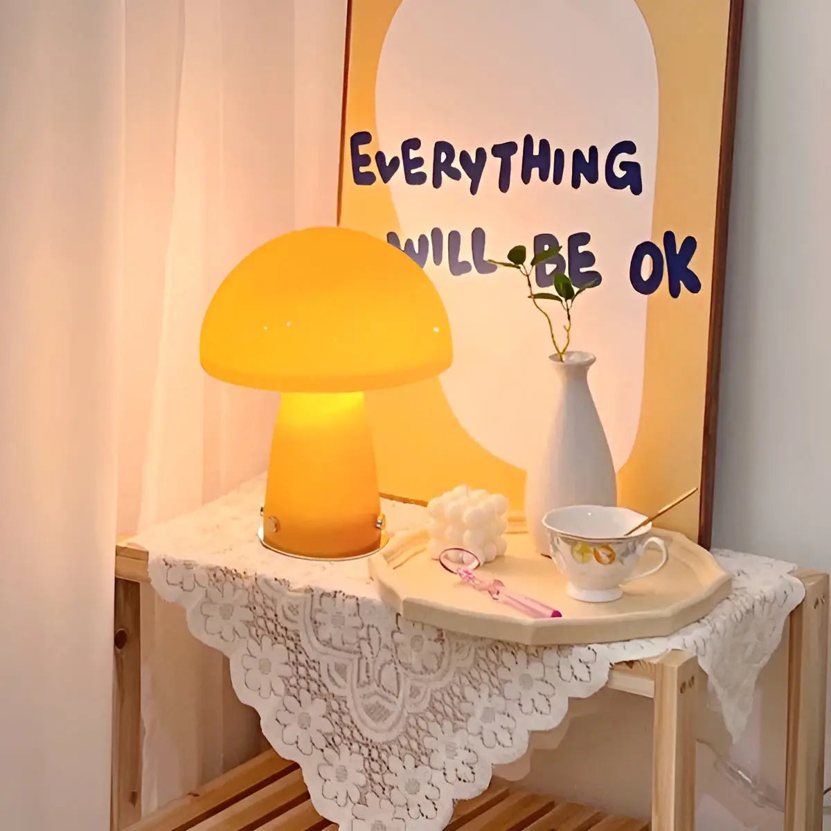Prynhollow - Elegant Mushroom Lamp for Home