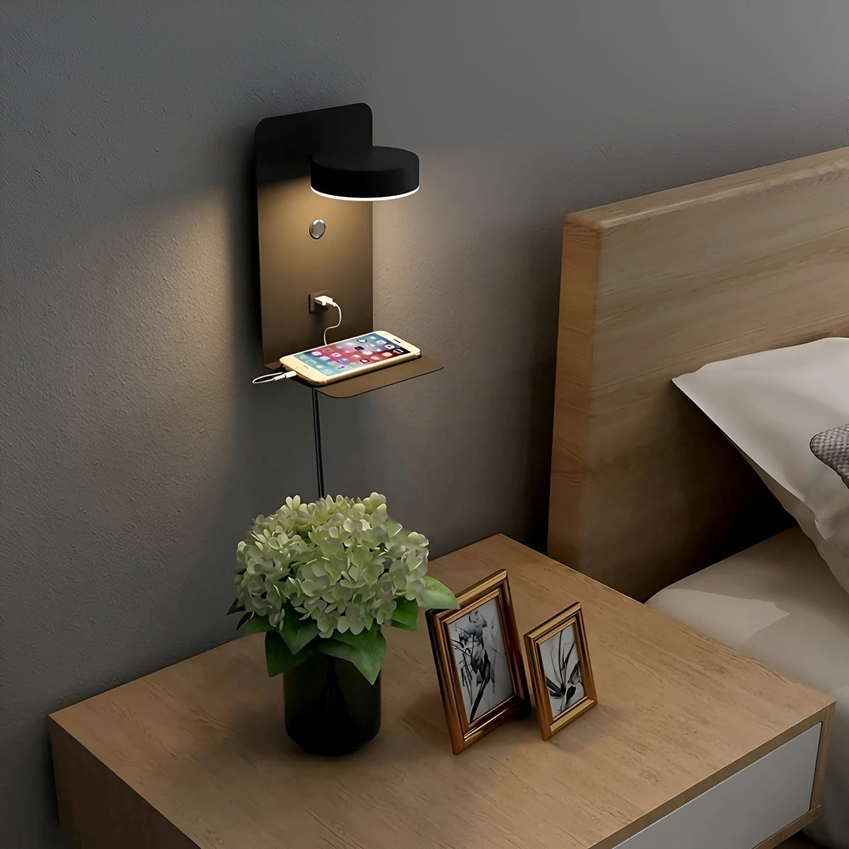 Rogmont - Modern Black and White Wall Lamp