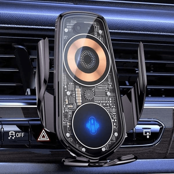 QuickCharge Holder - Self-Clamping Wireless Car Charger Mount