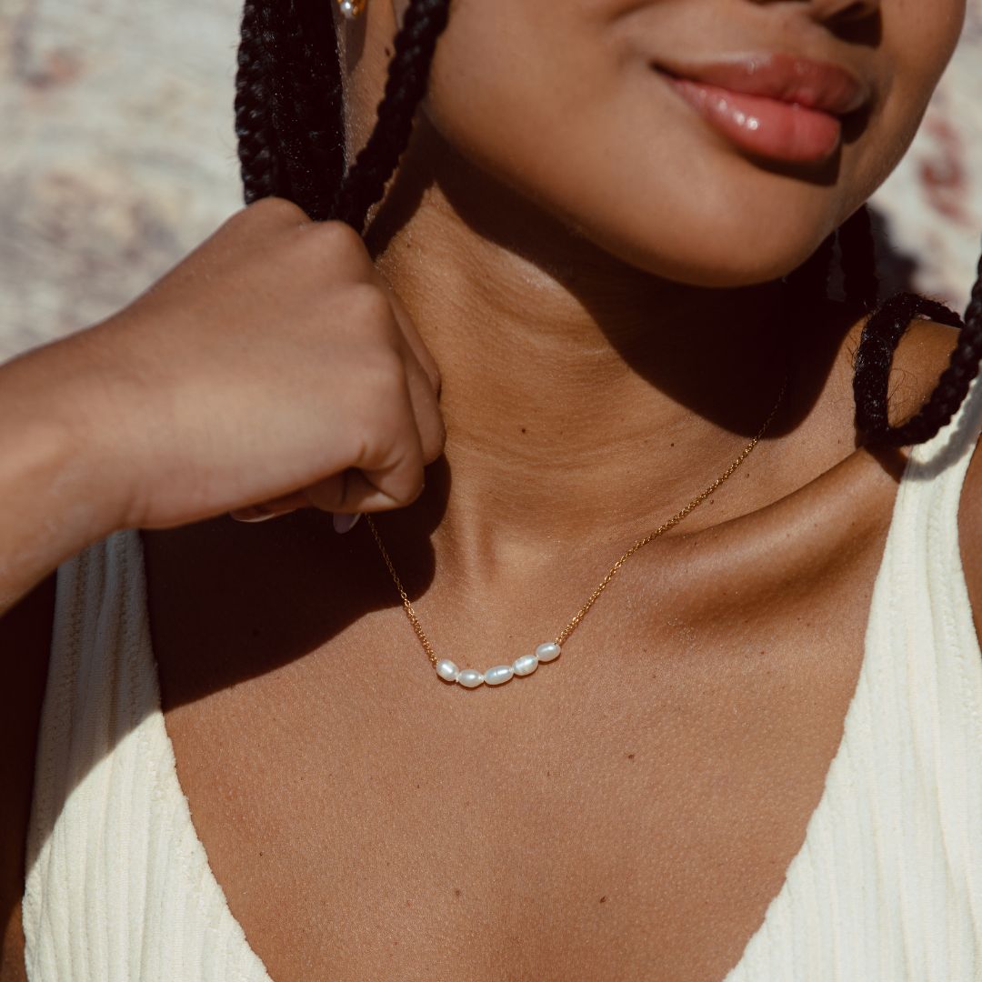 Celina Necklace - Freshwater Pearl Pendant Necklace