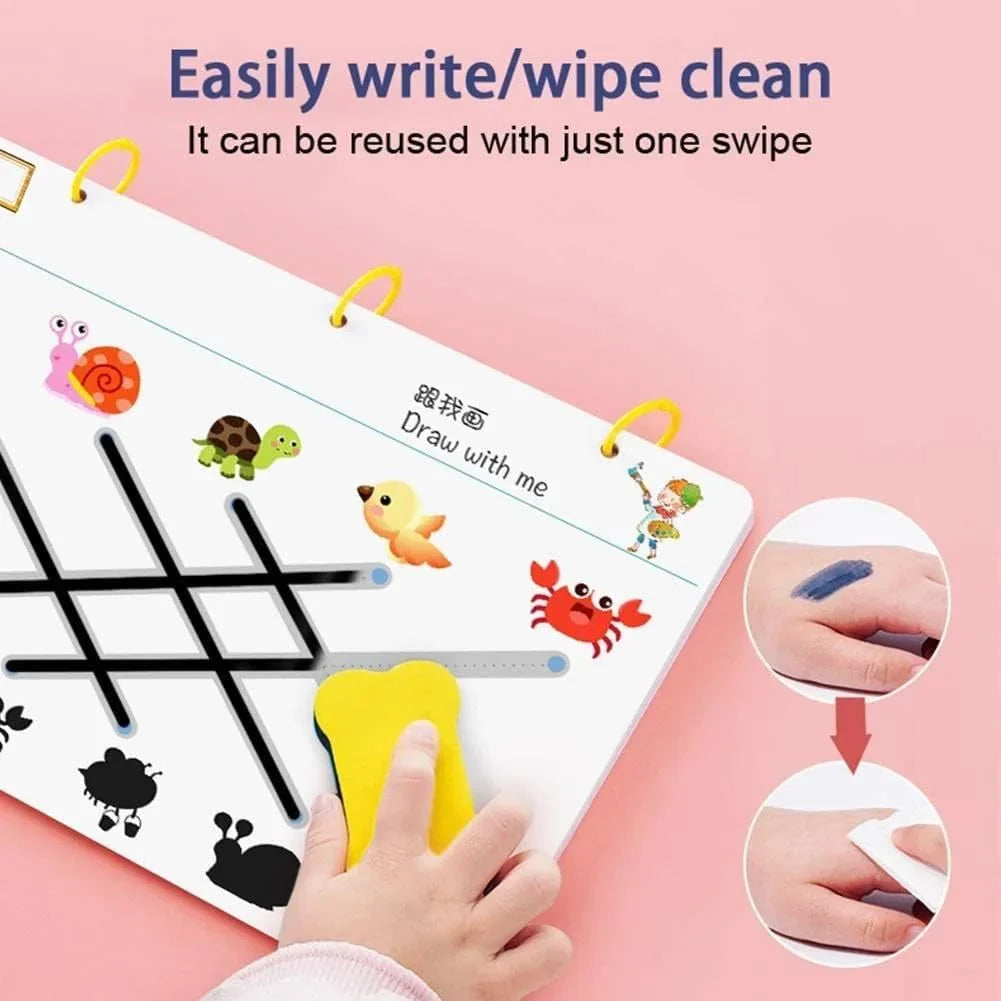 Pembra Reach - Reusable Writing Practice Workbook For Kids