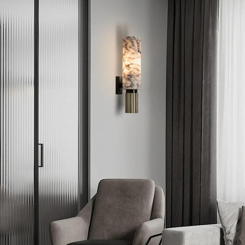 AuroraMarble - Elegant Marble Wall Lamp for Warm Ambient Lighting