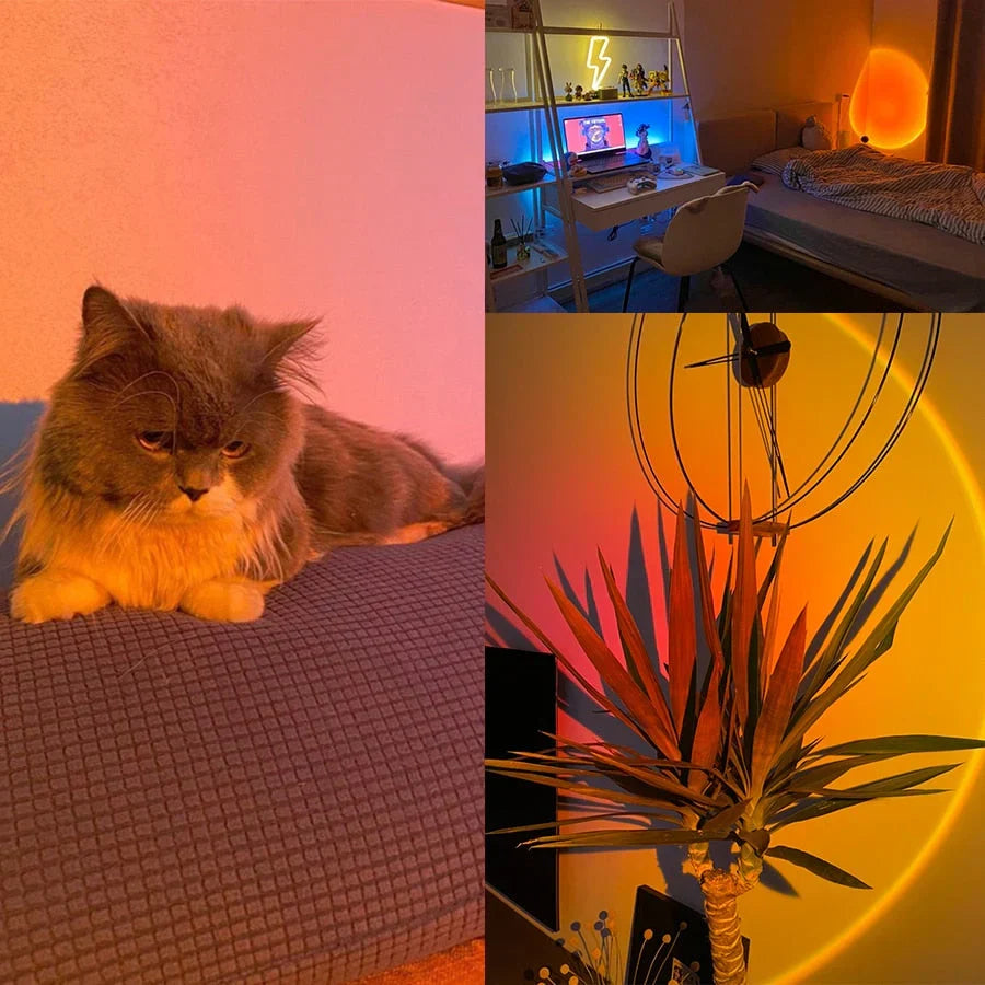 GlowSphere - Sunset Lamp with 4 Color Modes