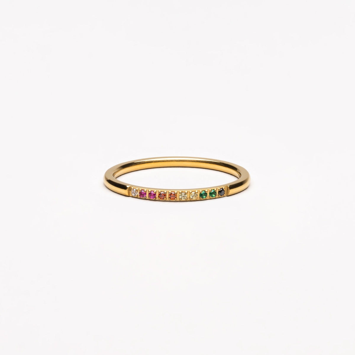 Solene - Gold Ring with Colorful Gemstones