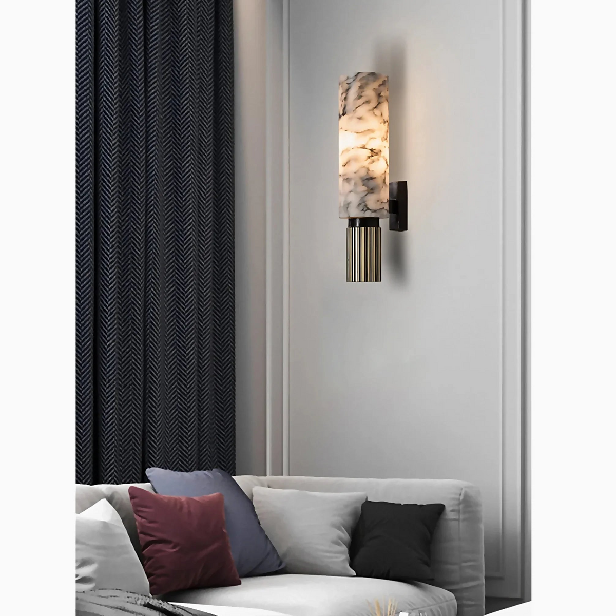 AuroraMarble - Elegant Marble Wall Lamp for Warm Ambient Lighting