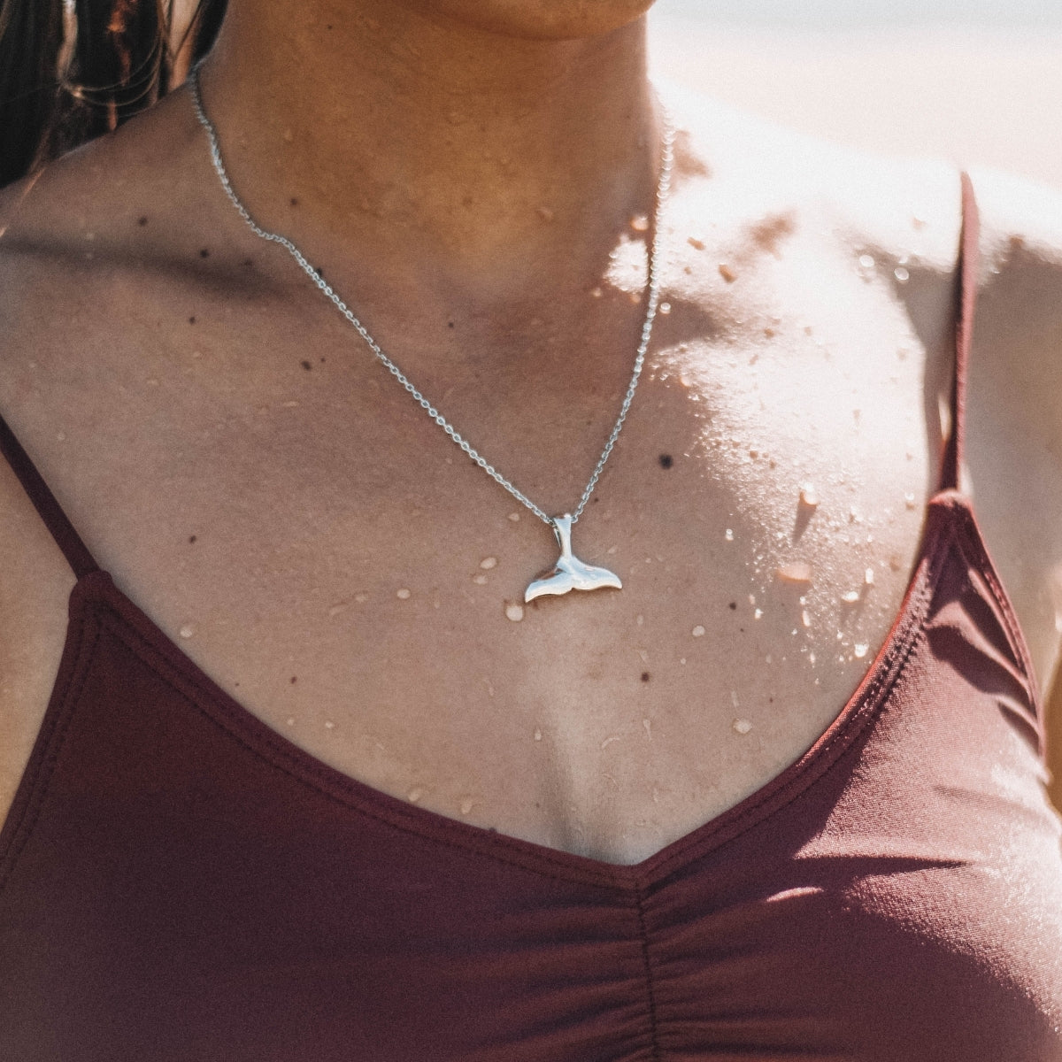 Elara Whale Tail Necklace - Elegant Ocean-Inspired Design