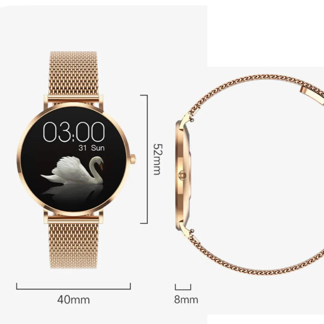 SlimFit Grace - Slim Smartwatch for Health Tracking and Connectivity