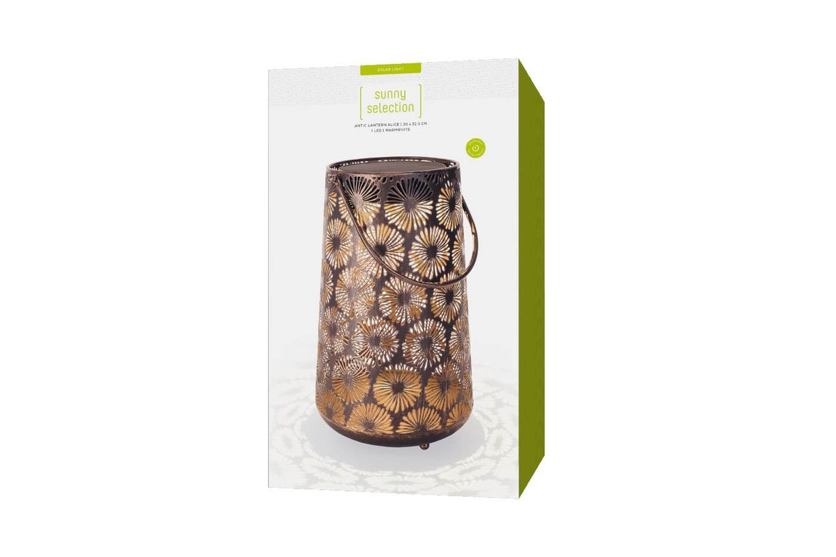 Antic Daisy - Vintage Solar Lantern for Garden Lighting