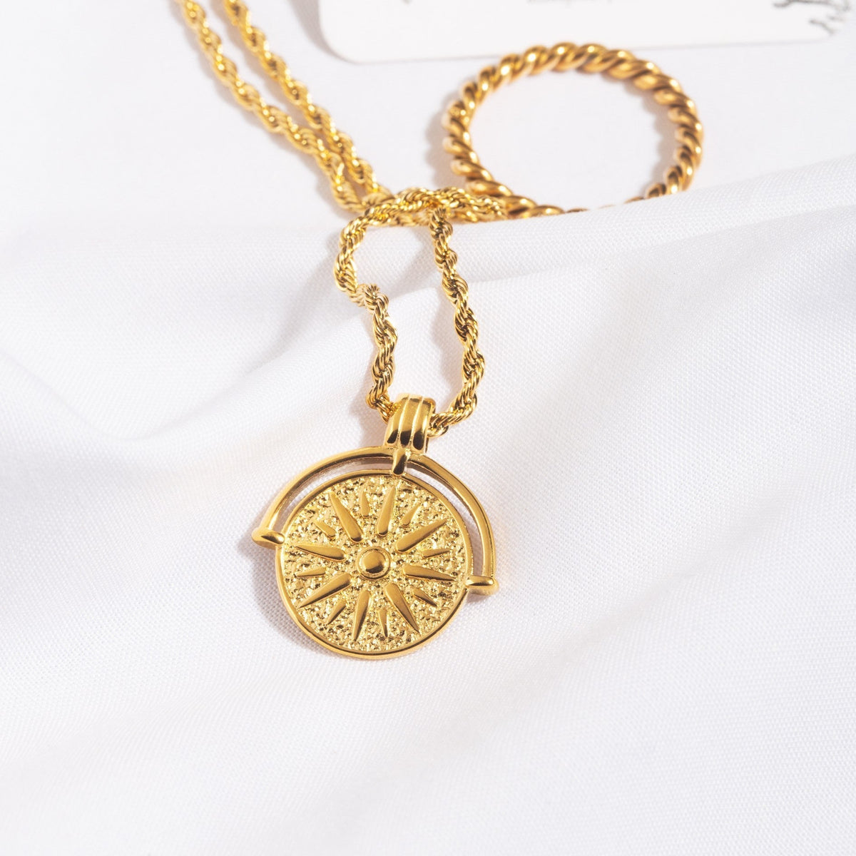 Aurora Sun Pendant Necklace - A Radiant Everyday Charm