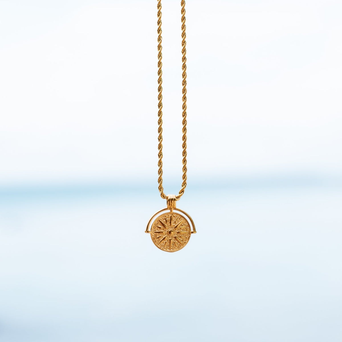 Aurora Sun Pendant Necklace - A Radiant Everyday Charm