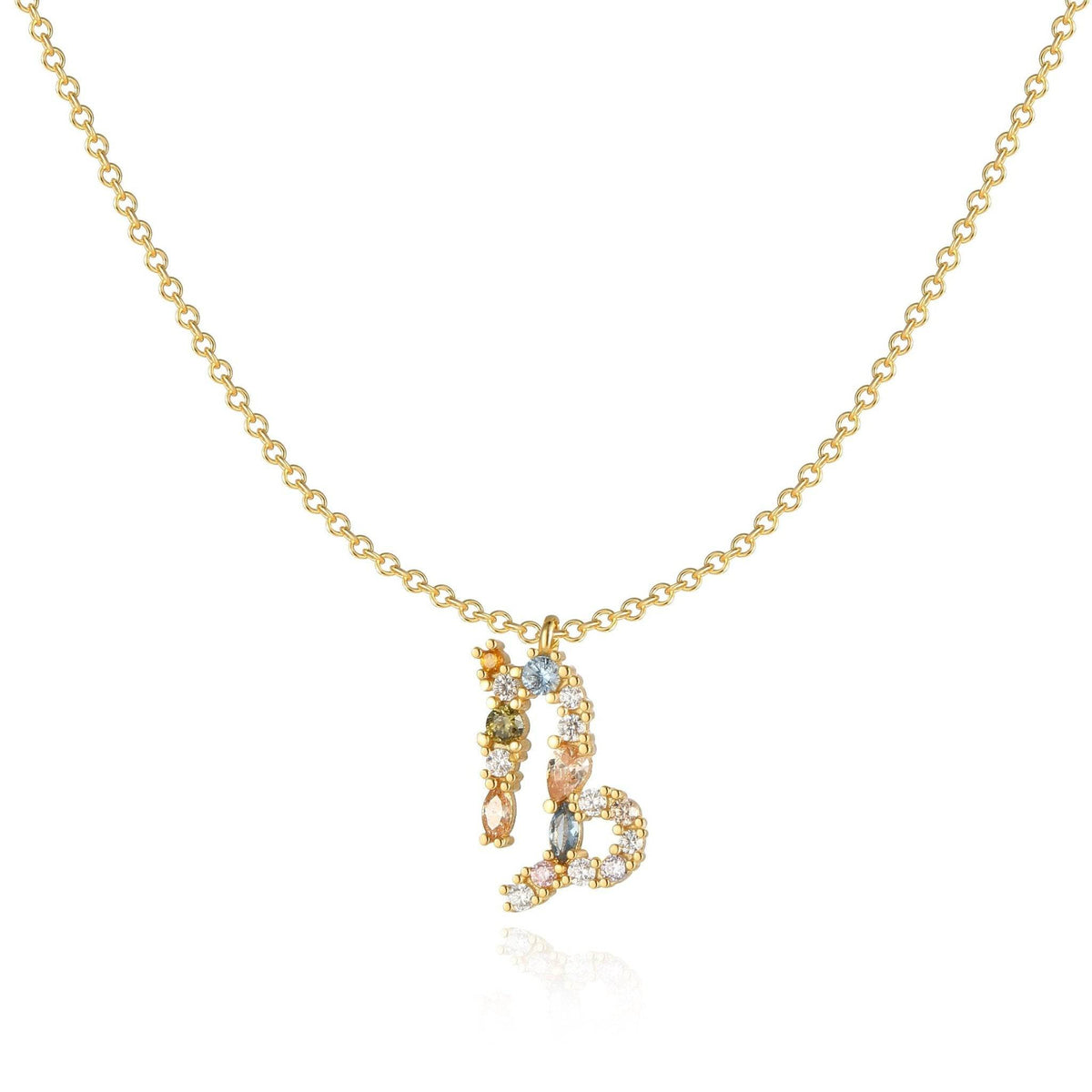 Celestia Zodiac Necklace - Sterling Silver Star Sign Pendant