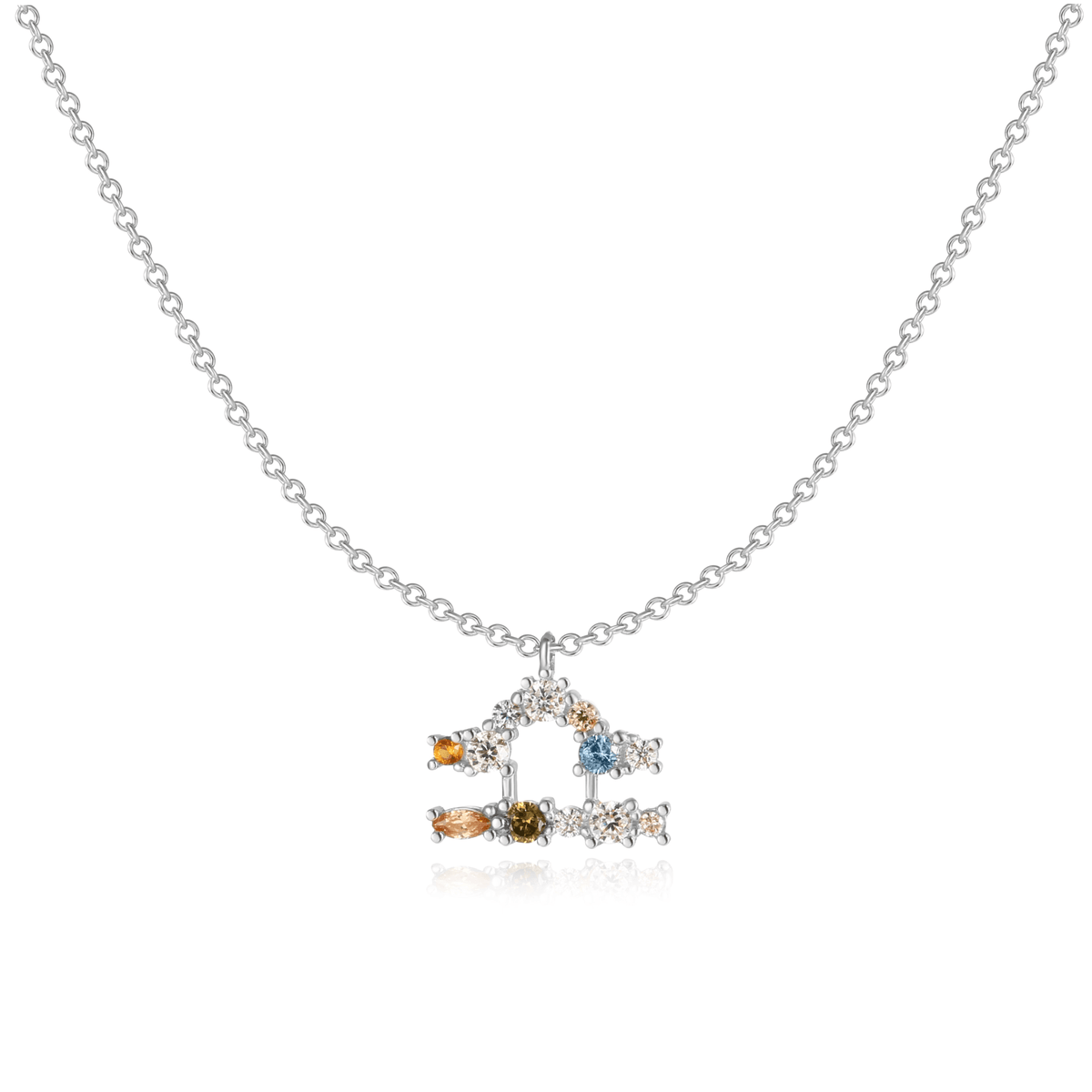 Celestia Zodiac Necklace - Sterling Silver Star Sign Pendant