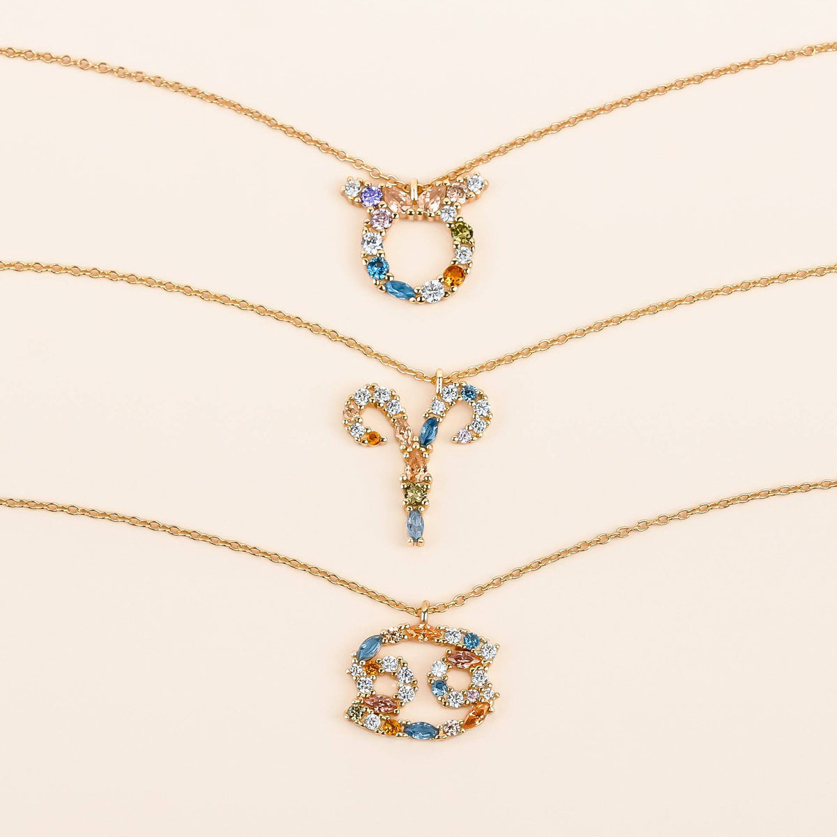 Celestia Zodiac Necklace - Sterling Silver Star Sign Pendant