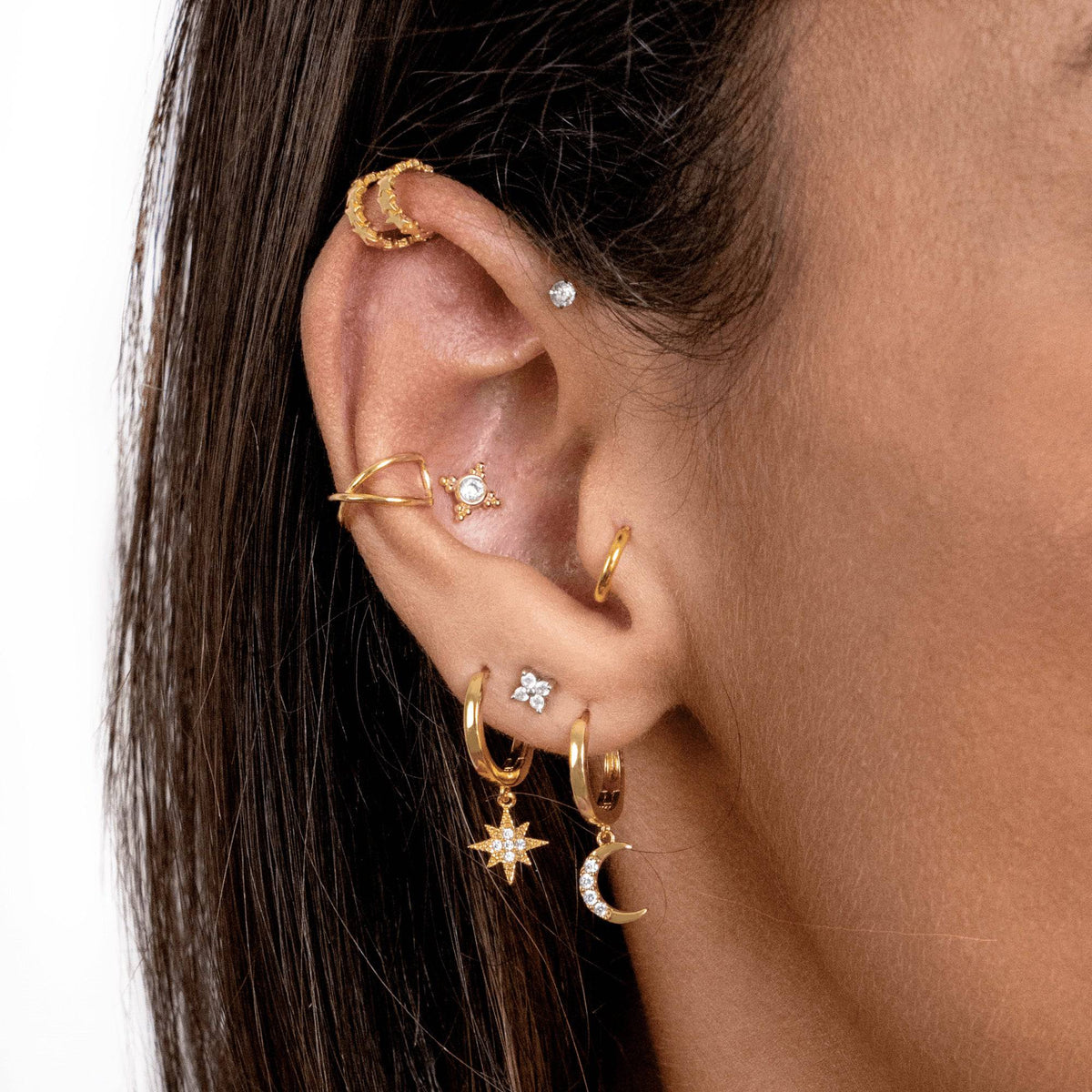 Cosmica - Celestial Moon and Star Earrings