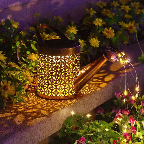 Kelsburn - Decorative Solar Watering Can Light