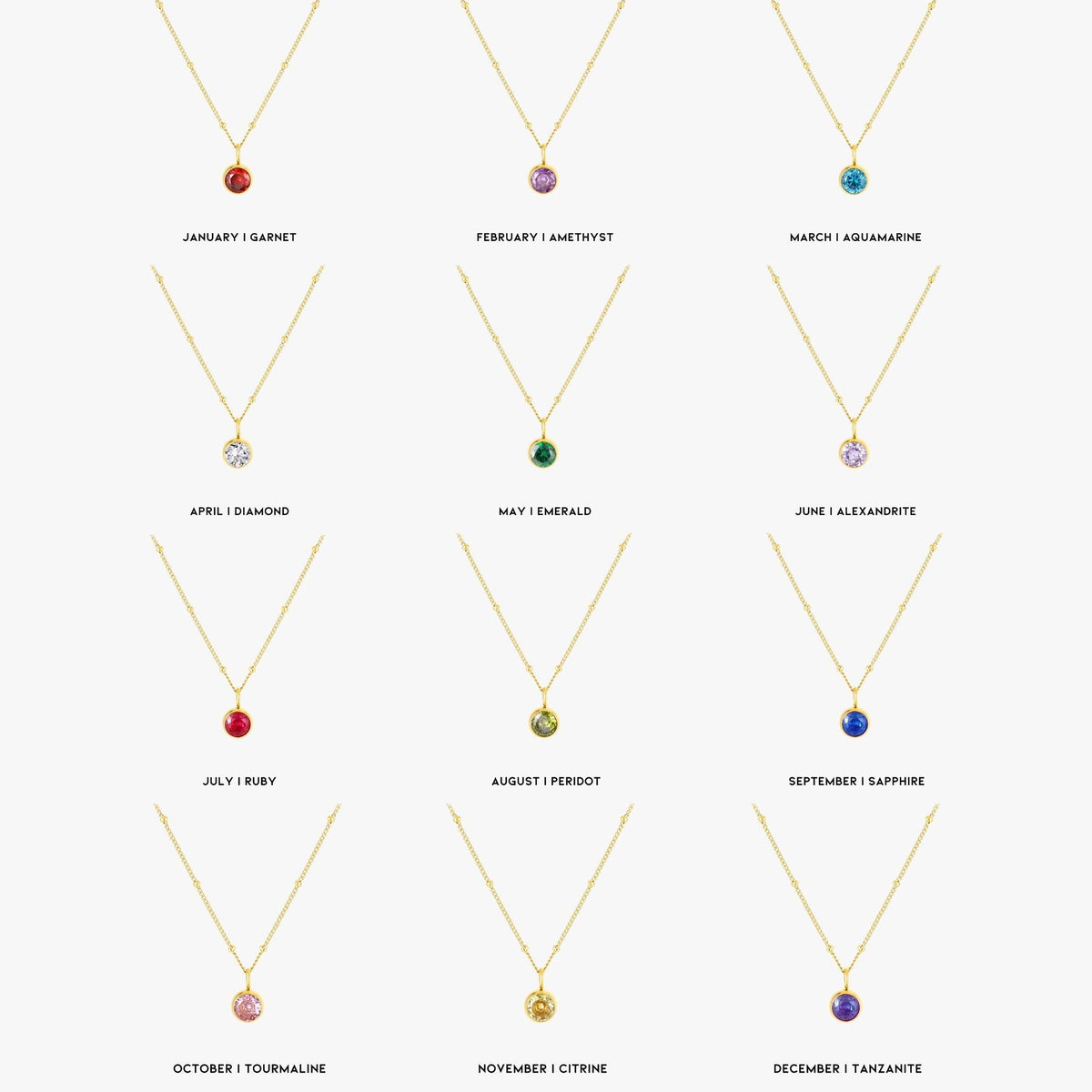 Bunavere - Birthstone Necklace for a Meaningful Connection