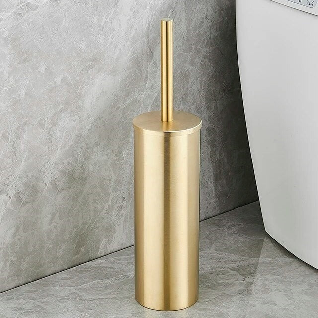 Berrowick - Golden Toilet Brush Holder Accessory