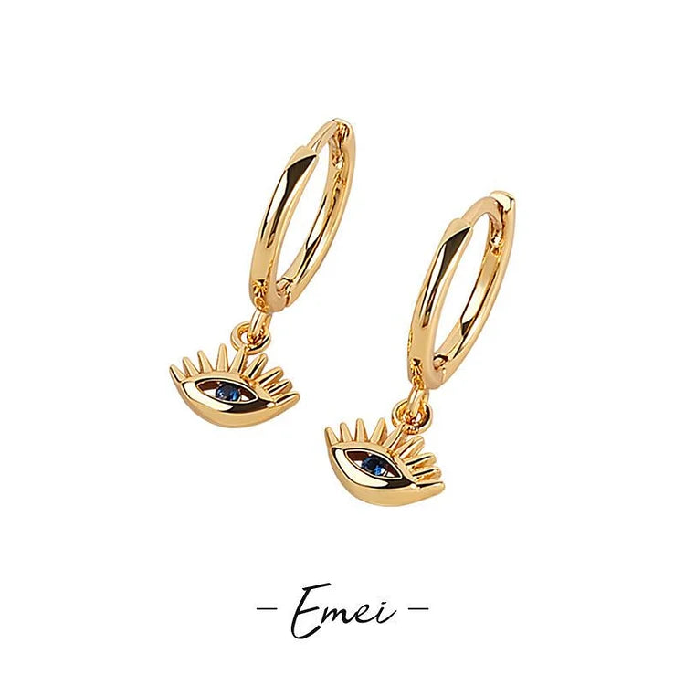 Noa Collection - Chic Gold/Silver Evil Eye Drop Earrings