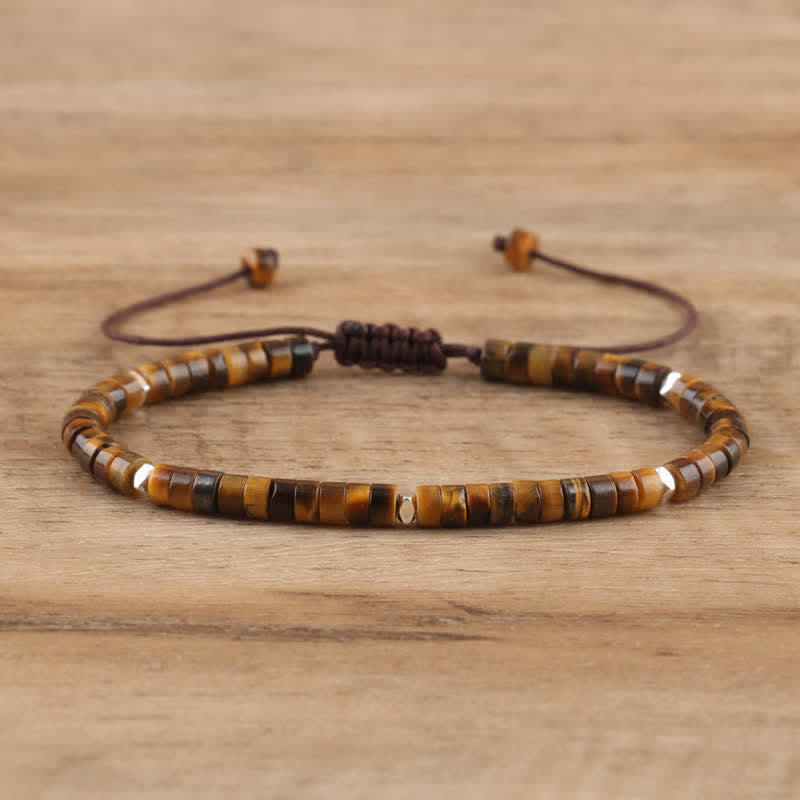 Seraphina Bracelet - Braided Natural Stone Bead Design