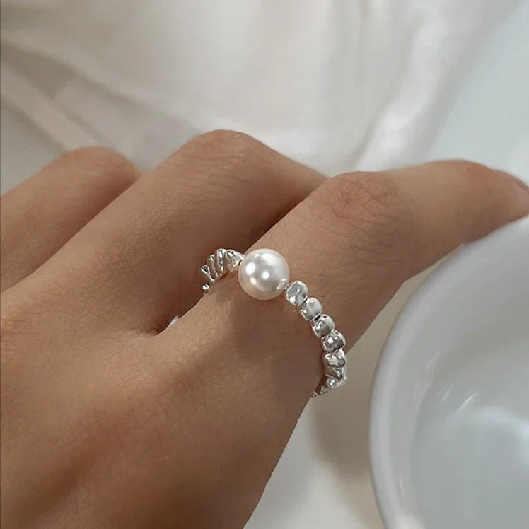 Stella - Galaxy Pearl Ring with a Celestial Touch