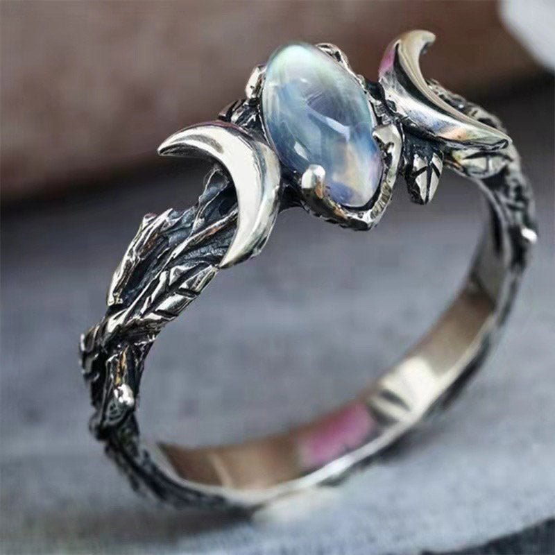 Iris Moonstone Statement Ring - Bold Elegant Statement Piece