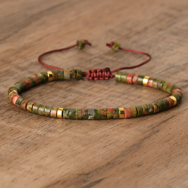 Seraphina Bracelet - Braided Natural Stone Bead Design