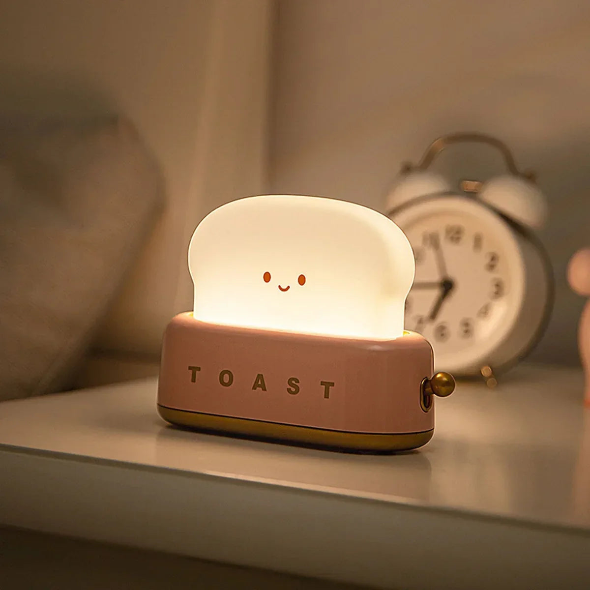 ToastieGlow - Charming Toast-Shaped Night Light