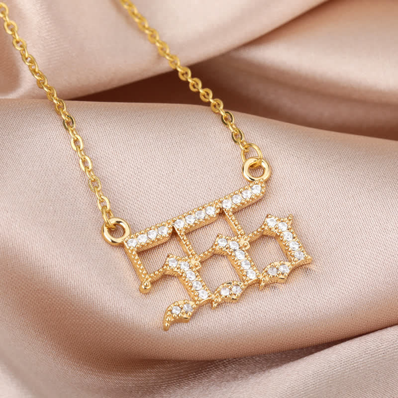 Seraphina Angel Number Necklace - Zirconia Pendant Symbolizing Protection and Love