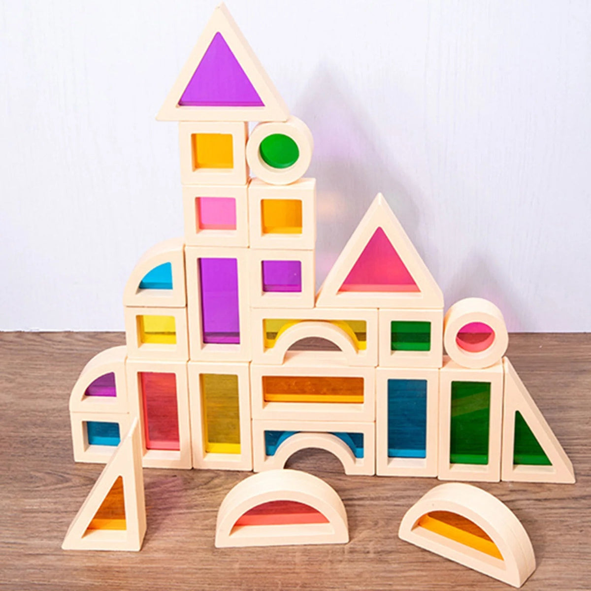 CreativeBlocks - Colorful Wooden Play Blocks for Kids