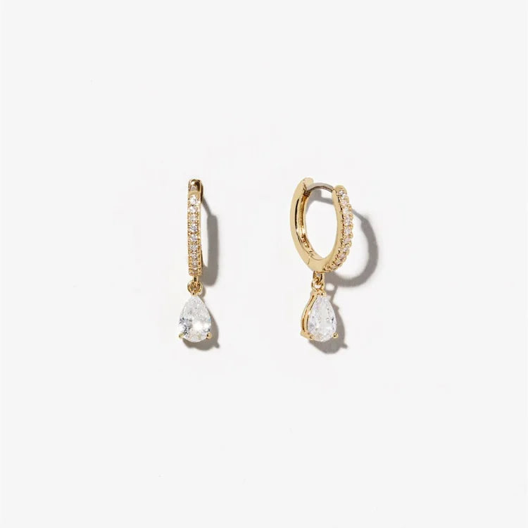 Valerie Collection - Handmade 14K Gold-Plated Zirconia Earrings