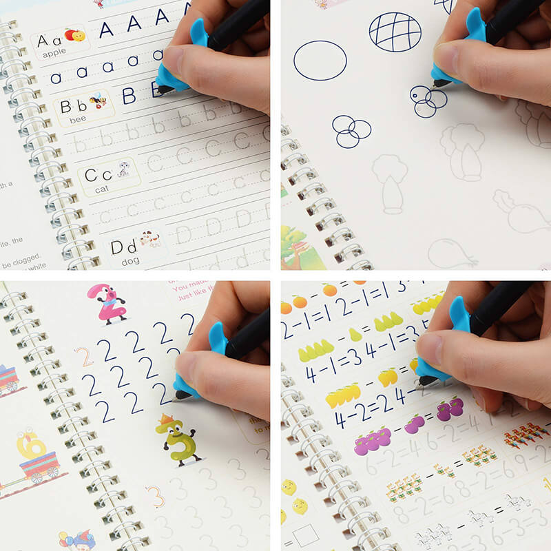 ScribbleJoy Book - Reusable Educational Writing Book for Kids