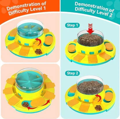 PuzzleFeast Pet Feeder - Interactive Feeding Game for Pets