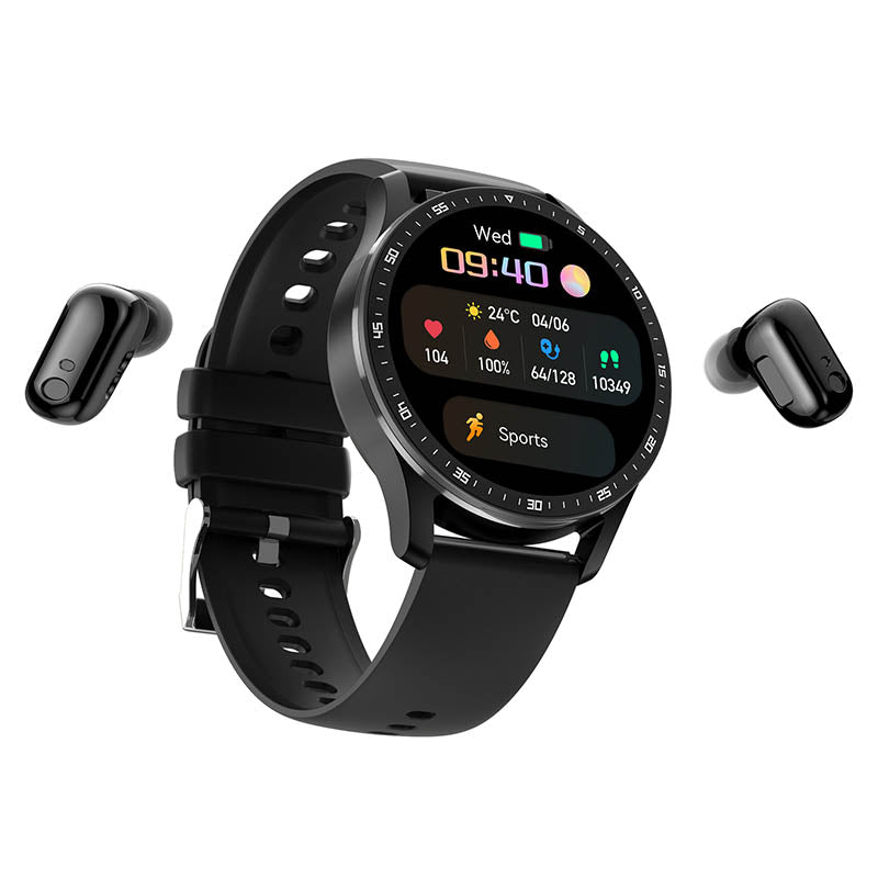 SmartLink Watch - Smartwatch with Built-In Wireless Earbuds
