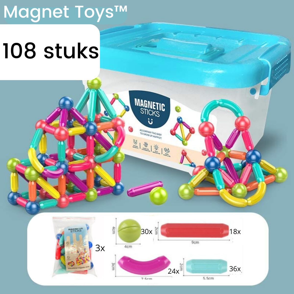 MagnaMaster - Magnetic Building Blocks Set for Kids
