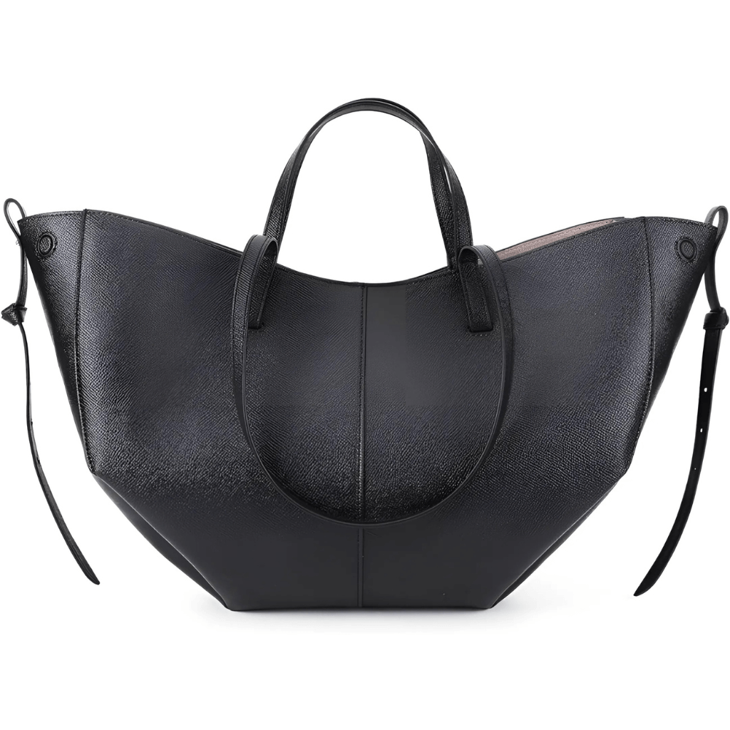 LeatherCross - Structured Crossbody Bag with Top Handles