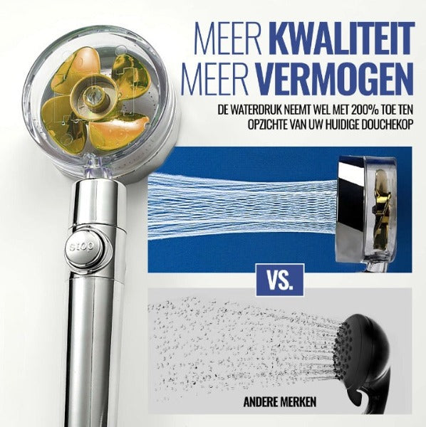 360-Degree Showerspa - High-Pressure Rotating Shower Head