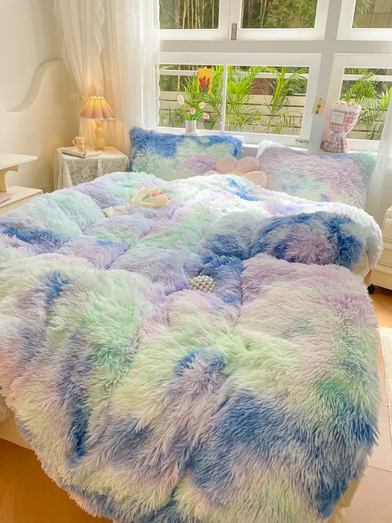 FluffCandy - Plush Duvet Cover Set for Winter Warmth