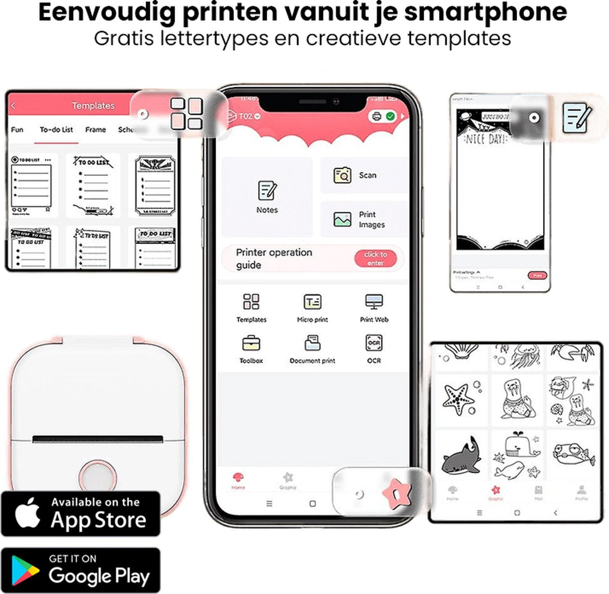 Pocket Printer - Portable Mini Sticker & Label Printer