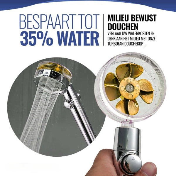 360-Degree Showerspa - High-Pressure Rotating Shower Head