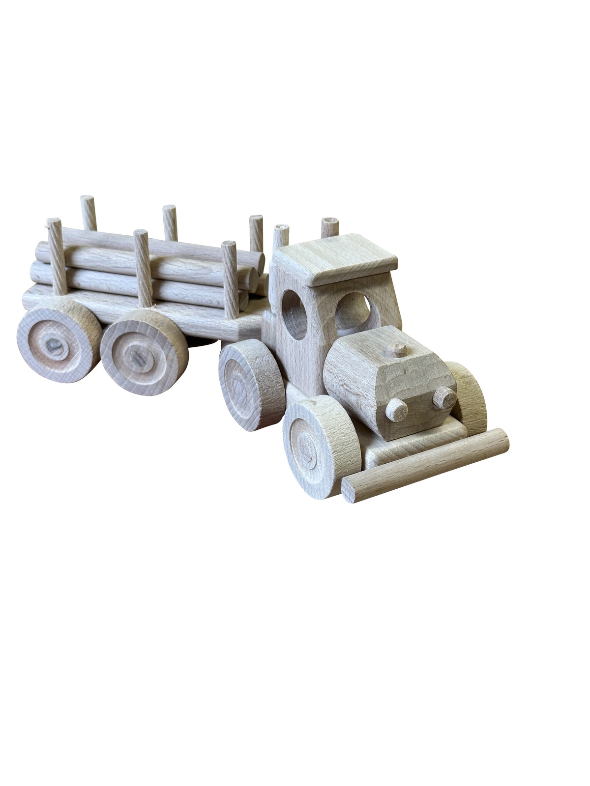 WoodTruck - Wooden Play Truck and Trailer Set for Kids