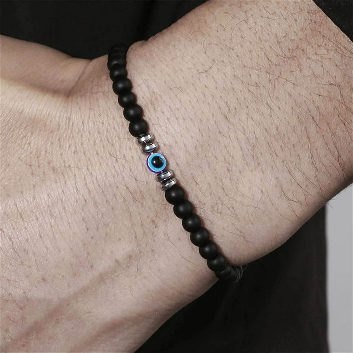 Thor - 4mm Natural Stone Evil Eye Bracelet for Men