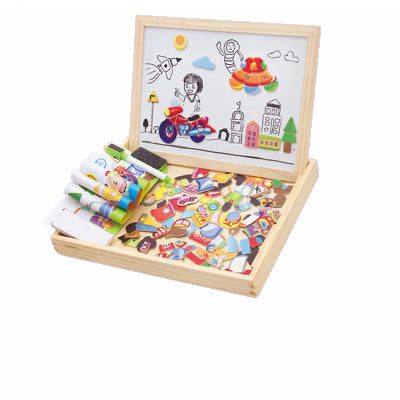 DrawPlay Board - Creative Wooden Magnetic Chalkboard for Kids