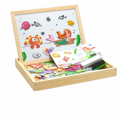DrawPlay Board - Creative Wooden Magnetic Chalkboard for Kids