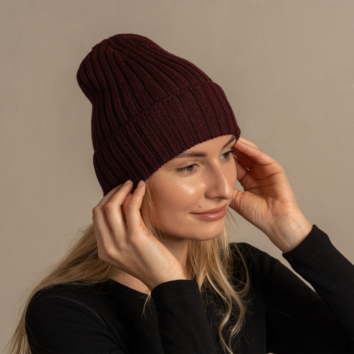 CozyMerino Beanie - Soft Merino Wool Beanie for Women