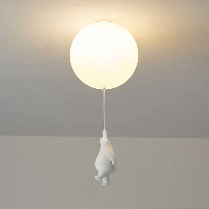 CloudBear - Playful Bear and Balloon Kids Ceiling Lamp