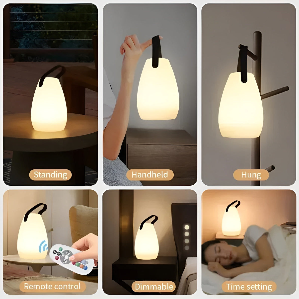 LuminaGlow - Portable Waterproof 16-Color LED Light