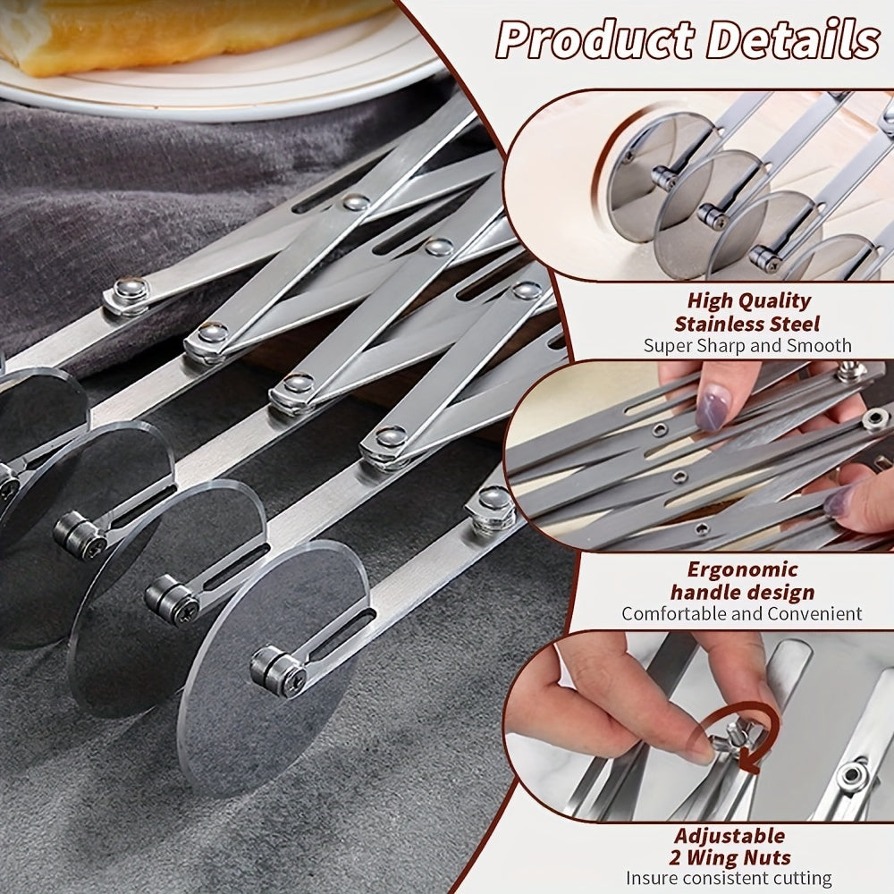 Slizer - Multifunctional 5-Wheel Pizza and Dough Cutter with Handle