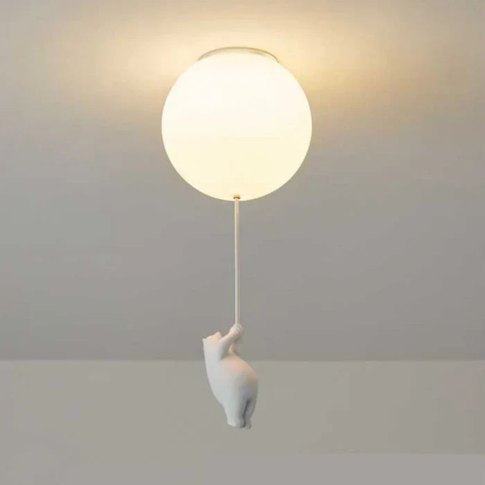 CloudBear - Playful Bear and Balloon Kids Ceiling Lamp