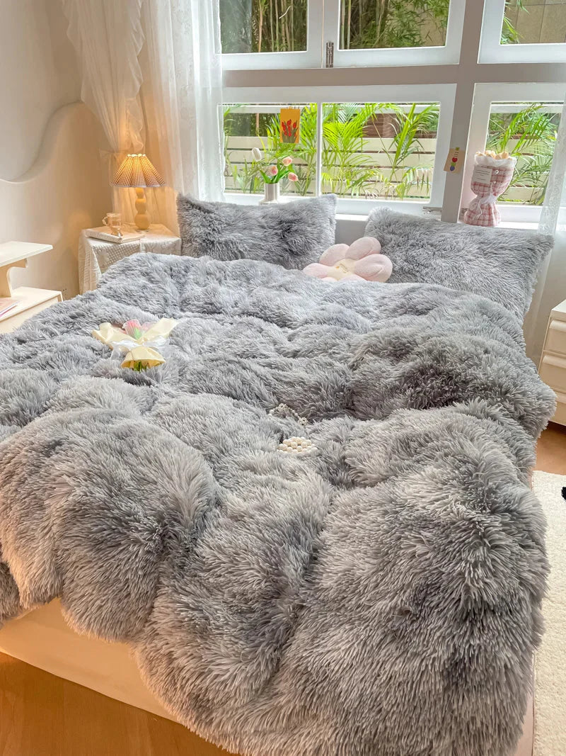 FluffCandy - Plush Duvet Cover Set for Winter Warmth