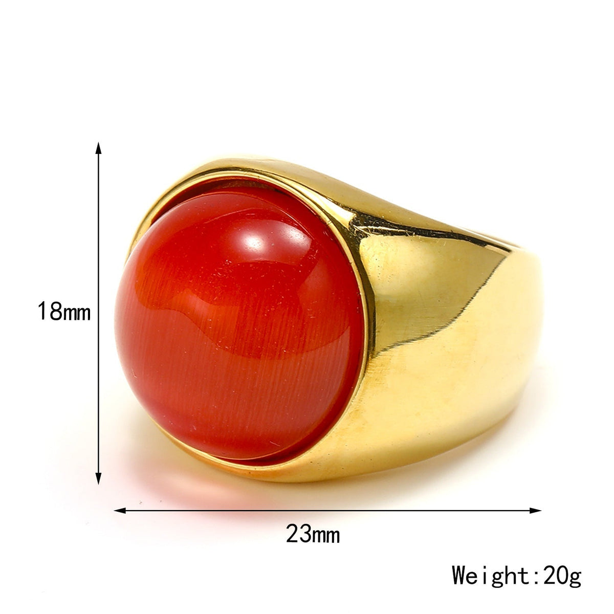 Hyzoria - Large Cat's Eye Gemstone Ring